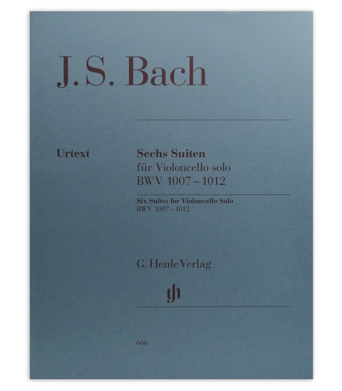 Portada del libro J S Bach 6 Sechs Suiten fur Violoncello Solo BWV 1007 1012