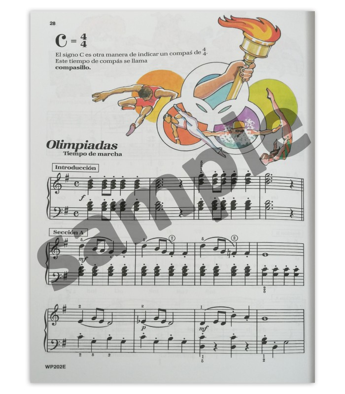 Sample of the book Piano Básico de Bastien Nível 2