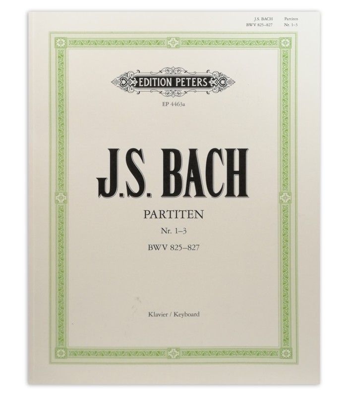 Portada del libro J S Bach Partitas Vol I Nº 1 a 3 BWV 825 827 EP