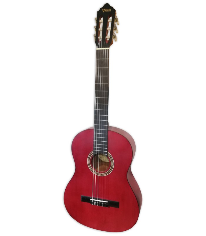 Guitarra clásica Valencia modelo VC204 TWR en color transparente rojo con acabado mate