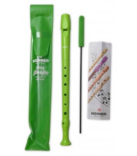 Flauta bisel Hohner modelo 9508LG Melody Line Soprano na cor verde claro e com dedilhação alemã