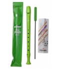 Soprano recorder Hohner model 9508LG Melody Line Soprano in light green color and with German fingering