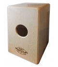 Back of the Pepote cajon model Jaleo with orange top