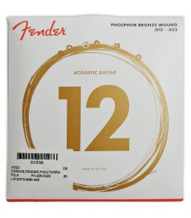Jogo de Cordas Fender 60L para Guitarra Folk Phosphor Bronze 012