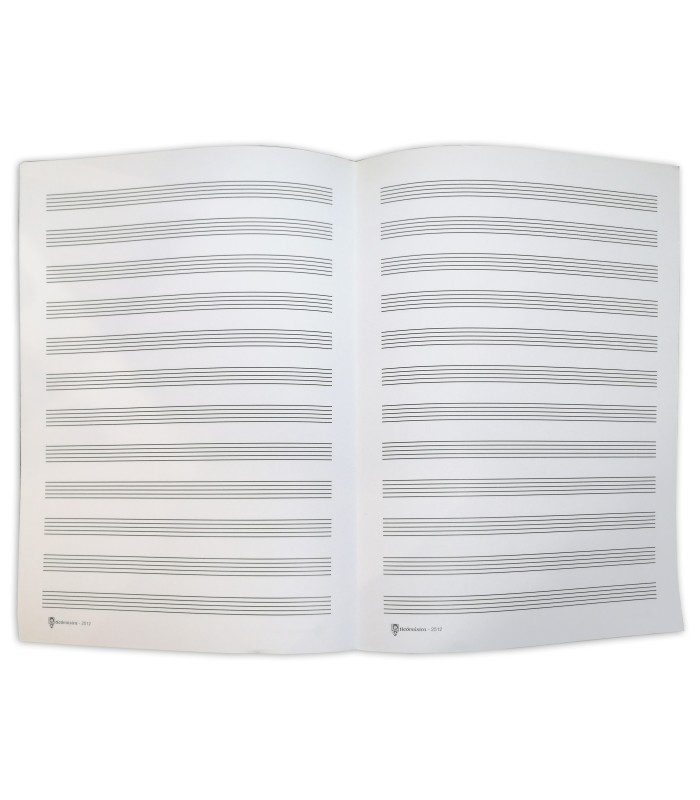 Papel de música Artcarmo 1512 com 12 pautas aberto