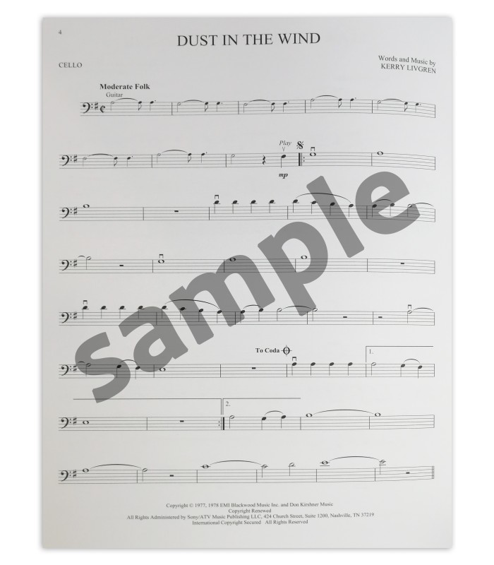 Classic pops play along cello HL book sample