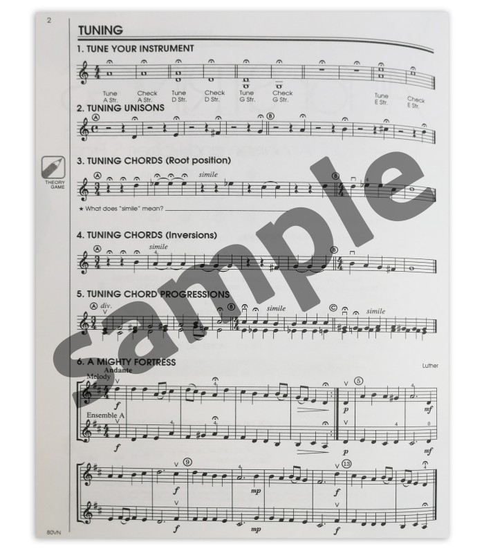 Anderson and Frost All for Strings Violin Vol 3 book sample