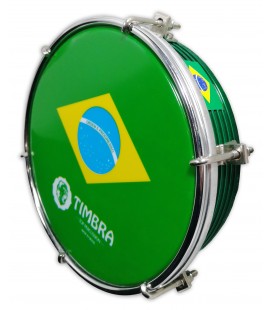 Tambourine Timbra model TI8670 with green aluminum rim