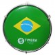 Head with Brazil's flag of the tambourine Timbra model TI8670