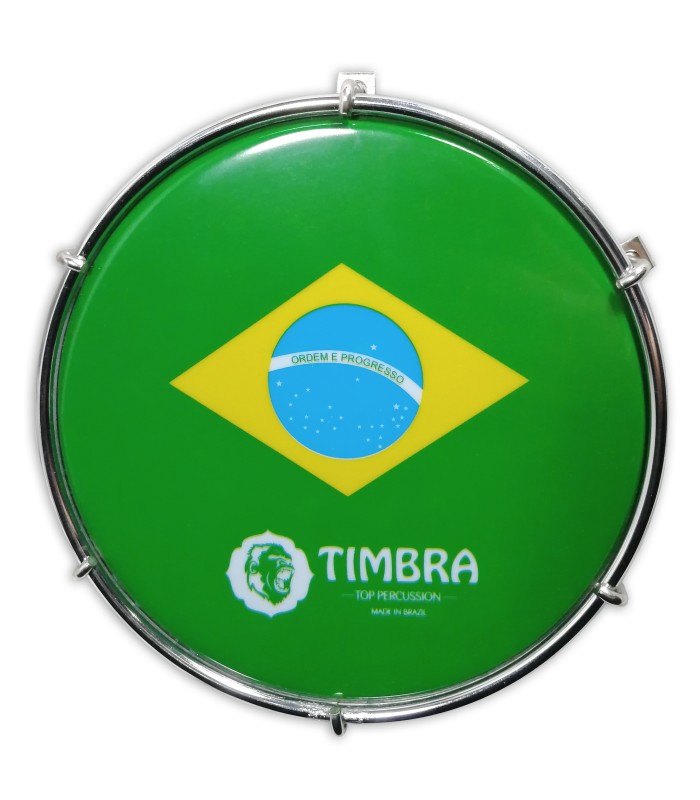 Pele com a bandeira do Brasil do tamborim Timbra modelo TI8670