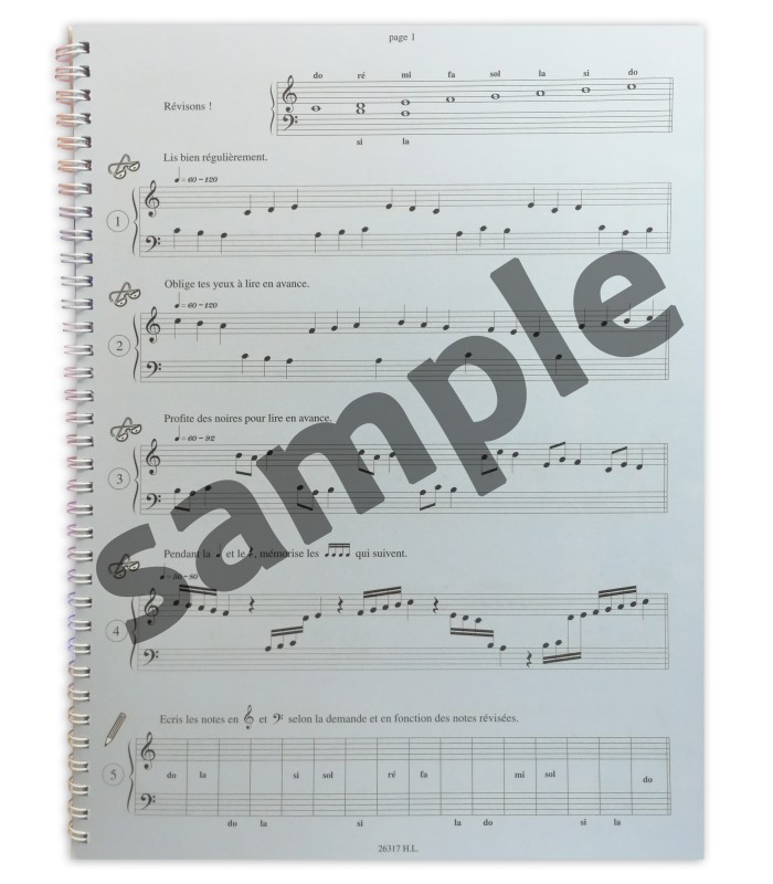 Amostra do livro Je Découvre La Clé de Sol et La Clé de Fa Vol 2