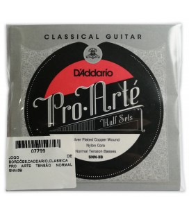 Jogo de bordões DAddario modelo SNN-3B Pro Arte tensão normal para guitarra clássica