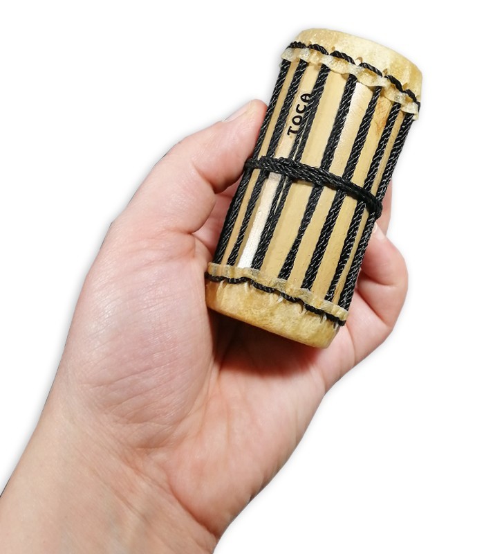 Shaker Toca model T BSL Bamboo Large in a hand
