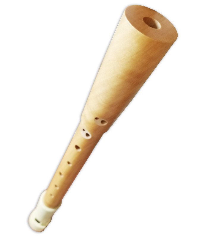 Detalle del cuerpo de la flauta dulce Mollenhauer modelo 1295 Prima Alto Barroco