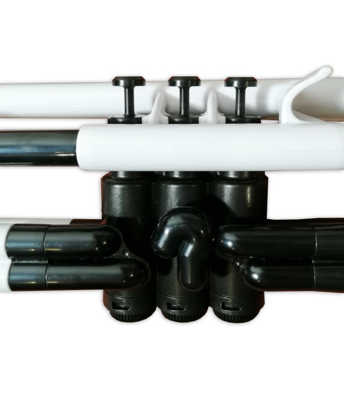 Pistões do trompete Ptrumpet Si bemol em plástico branco