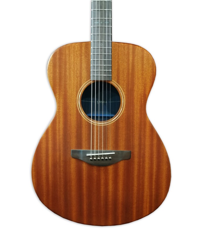 Mahogany top of the folk guitar Yamaha model Storia II