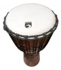 Detalhe da pele do djembe Toca Percussion modelo TODJ 12AM Origin Series Wood Rope Tuned