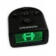 Detalhe do ecrã e controlos do afinador Daddario modelo PW CT 21 Micro Clip Free Tuner