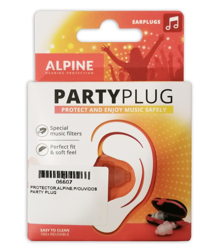 Embalaje de los protectores auditivos Alpine para oídos modelo Party Plug