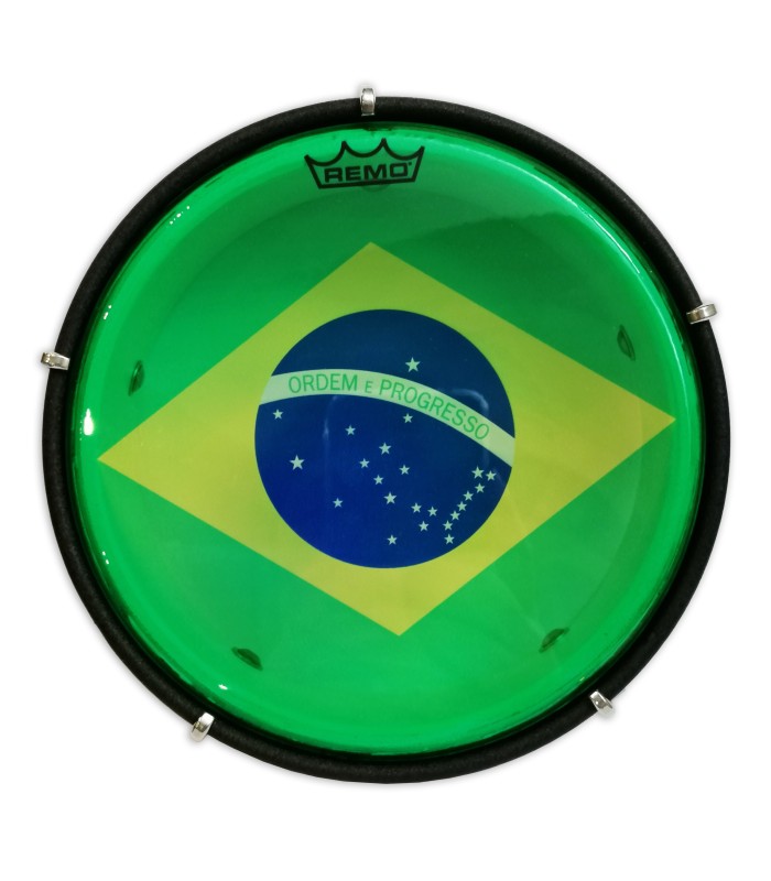 Parche con la bandera Brasileña del pandero Remo modelo TM 7206 1G 6