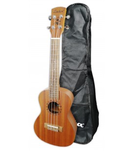 Ukulele concerto Laka modelo VUC 10EA eletrificado com saco