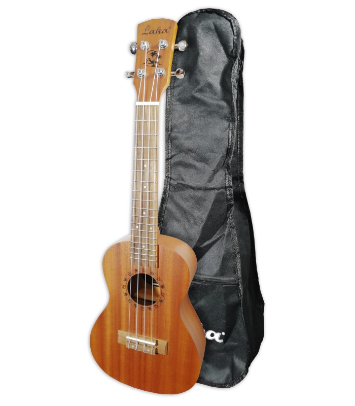 Ukulele concerto Laka modelo VUC 10EA eletrificado com saco