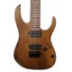 Body and pickups of the electric guitar Ibanez model RG7421 WNF Walnut Flat with 7 strings