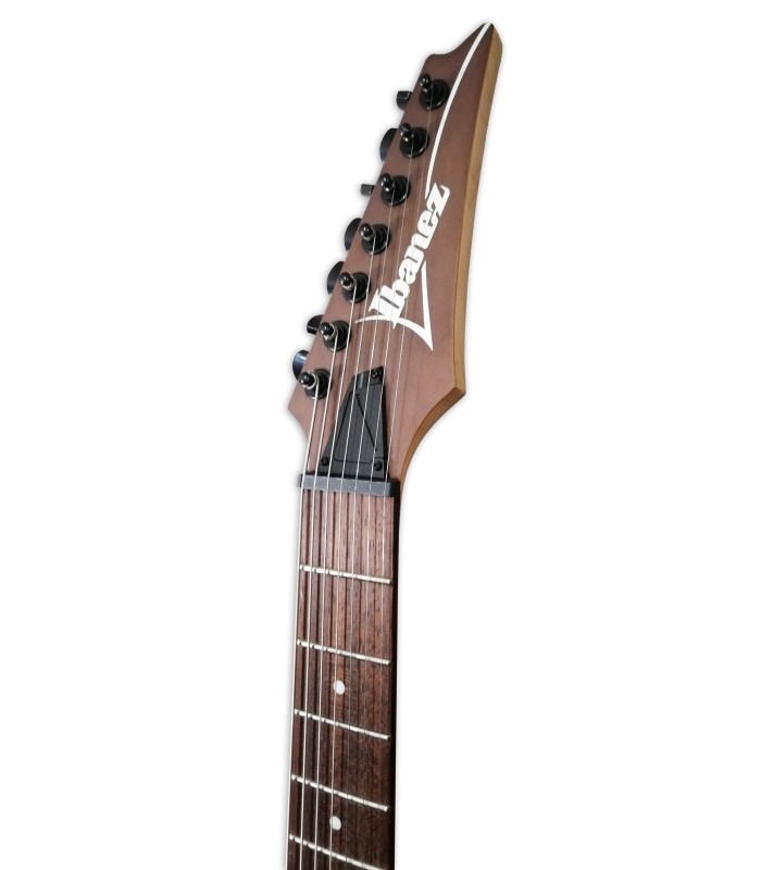 Cabeça da guitarra elétrica Ibanez modelo RG7421 WNF Walnut Flat com 7 cordas