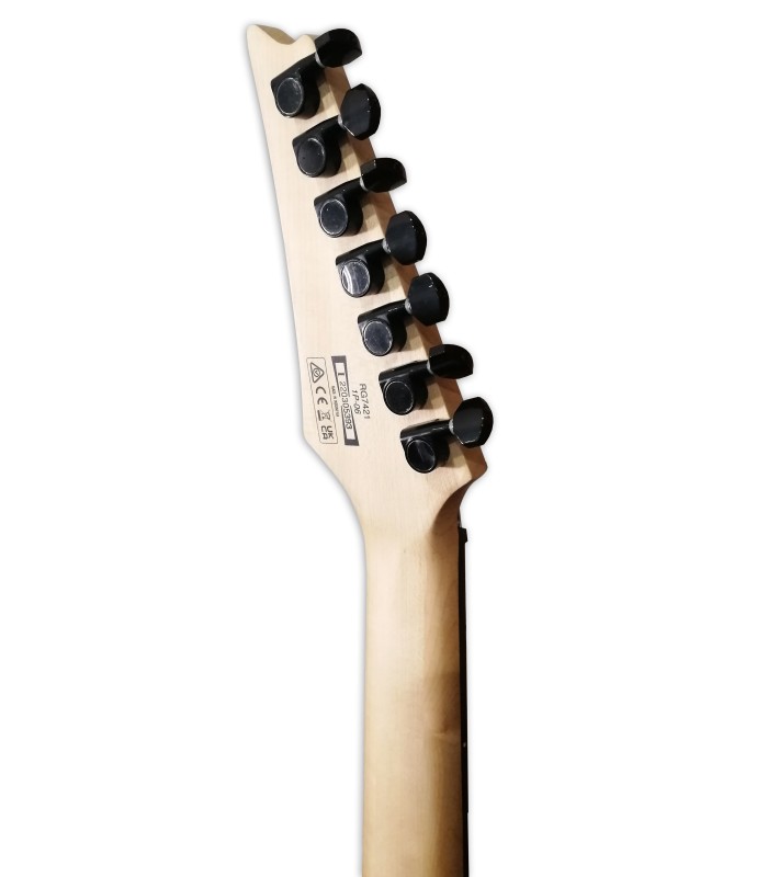 Clavijero de la guitarra eléctrica Ibanez modelo RG7421 WNF Walnut Flat con 7 cuerdas