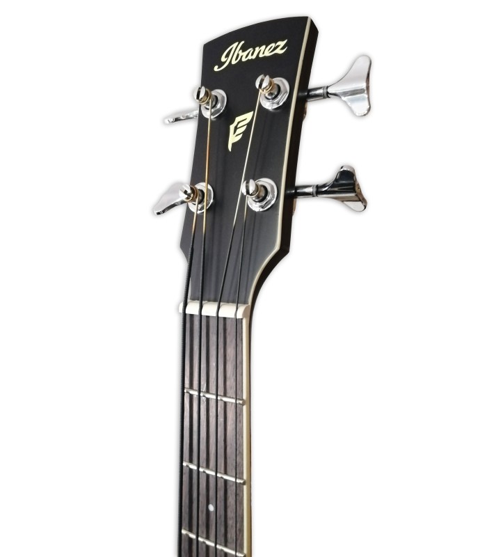 Head of the electroacoustic bass guitar Ibanez model PCBE14MH WK