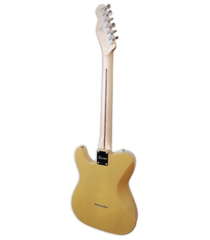 Costas da guitarra Squier modelo Affinity Telecaster MN Butterscotch Blonde