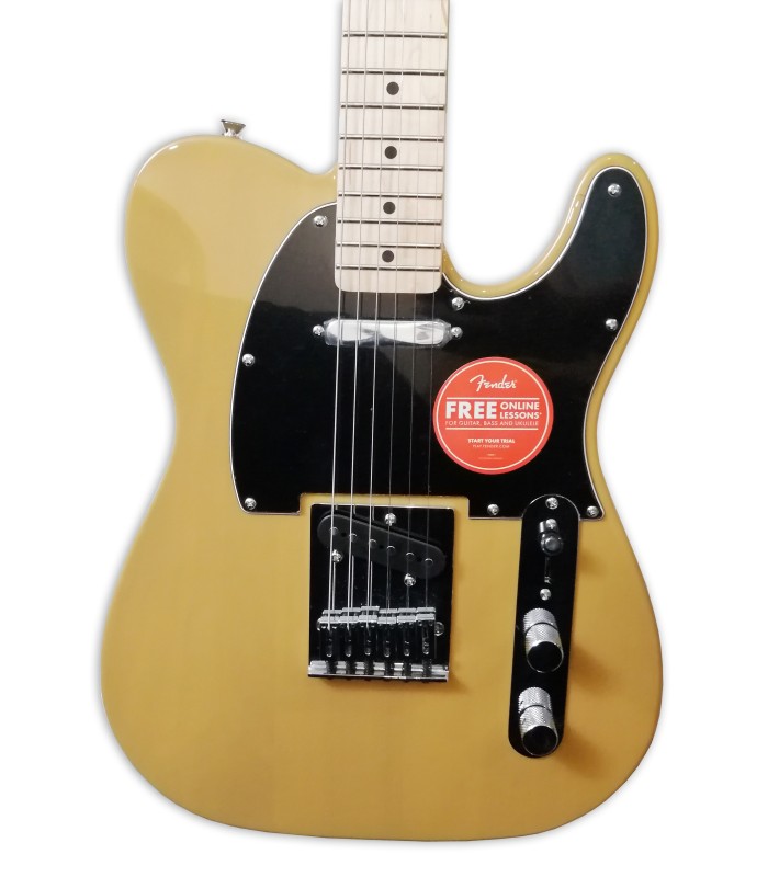 Corpo e captadores da guitarra Squier modelo Affinity Telecaster MN Butterscotch Blonde