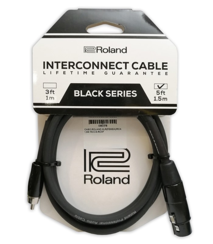 Cable Roland model RCC-5-RCXF XLR female RCA 1,5m
