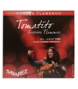 Package cover of the string set Savarez model T50R Tomatito medium tension