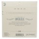 Contracapa da embalagem do jogo de cordas DAddario modelo EJ99T Carbono para ukulele tenor