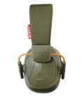 Detalhe do protector auditivo Alpine modelo Muffy verde para criança