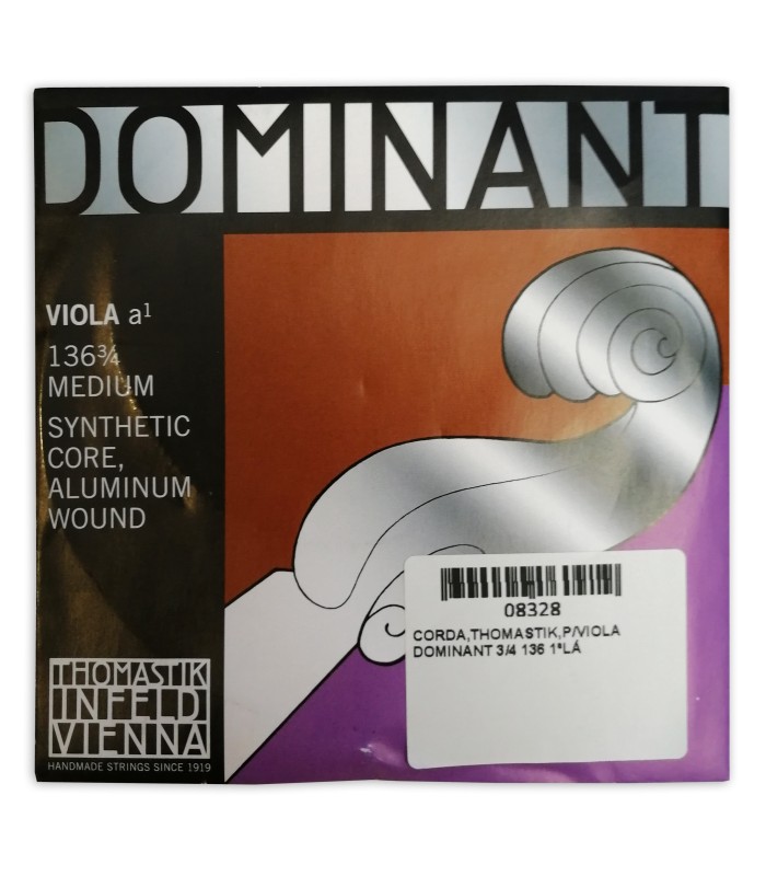 Cuerda Thomastik modelo Dominant 136 1ª Lá para viola de tamaño 3/4