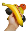 Detail of the banana shaped shaker from the shaker set Gewa model 7 Fruits