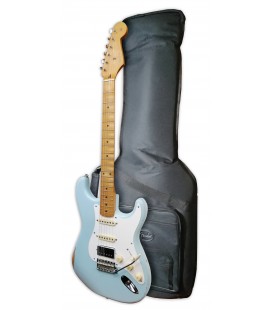 Guitarra elétrica Fender modelo Vintera 50S Strat Limited Edition Sonic Blue com saco