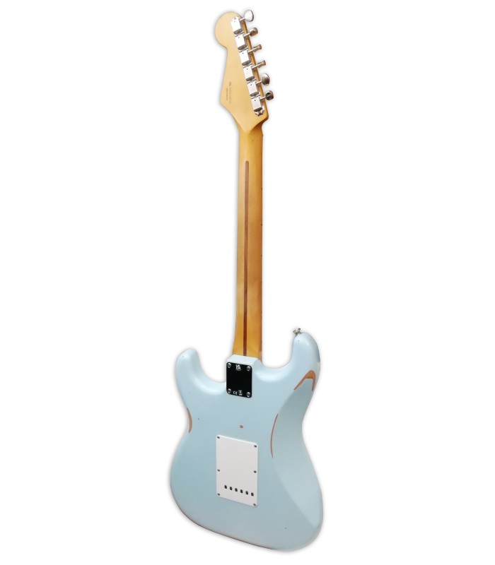 Espalda de la guitarra eléctrica Fender modelo Vintera 50S Strat HSS MN Limited Edition Sonic Blue