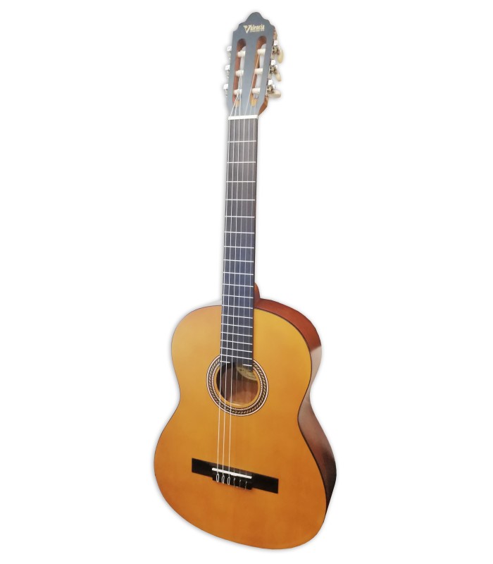 Guitarra clássica Valencia modelo VC-204 em cor natural e acabamento mate