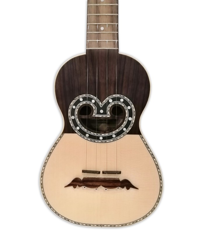 Half tops with ray soundhole of the Artimúsica cavaquinho model CV18C Deluxe