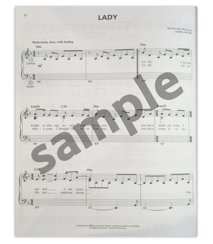 Amostra do livro Beautiful Songs for Accordion HL