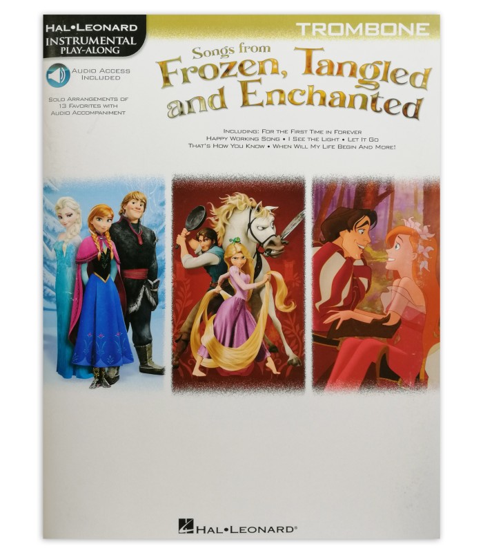Portada del libro Songs from Frozen Tangled and Enchanted for Trombone HL