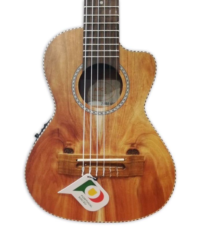 Koa top of the guitalele APC model GT CW Traditional