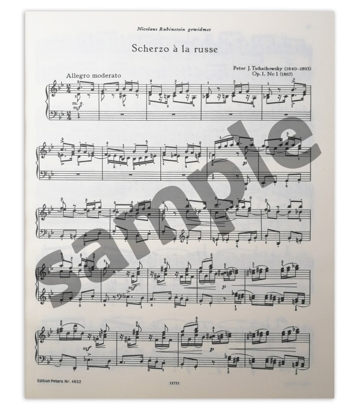 Amostra do livro Tchaikovsky Piano Works Vol 1 EP4652