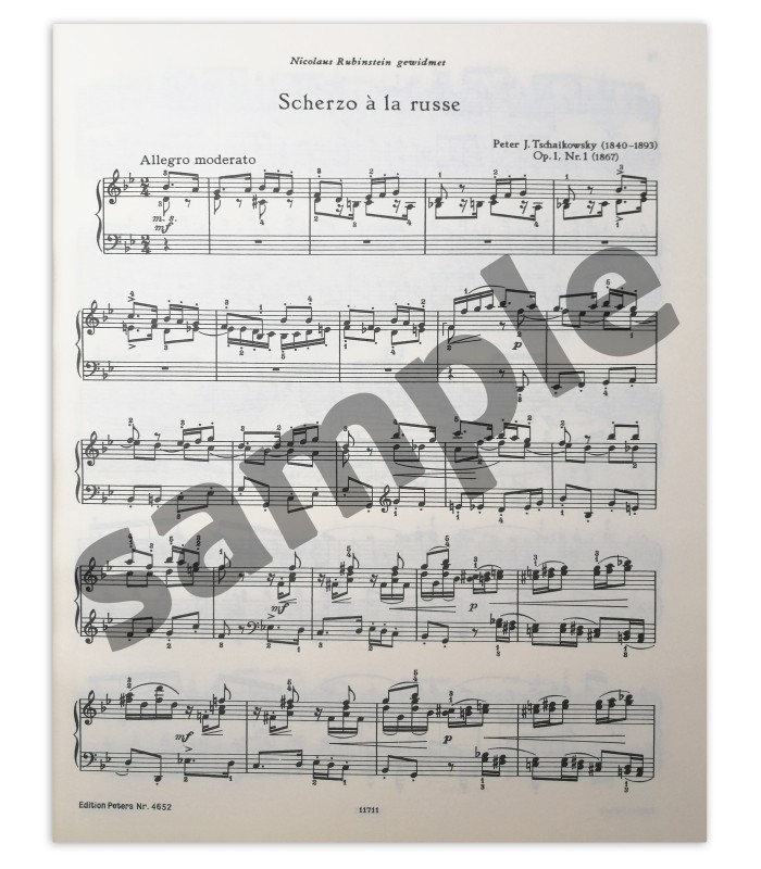 Sample of the Tchaikovsky Piano Works Vol 1 EP4652 book