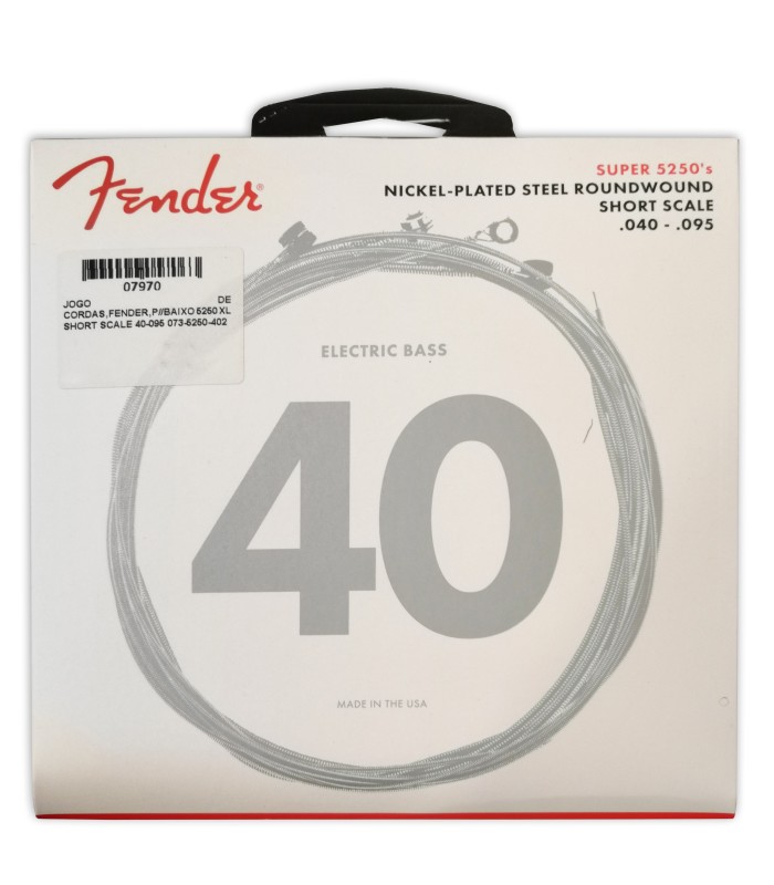 Capa do jogo de cordas Fender modelo 5250XL 40 95 para baixo short scale