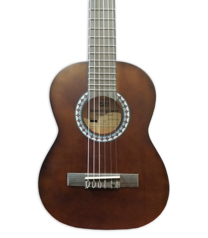 Linden top of the classical guitar Gewa model PS510110 1/4 with matt walnut color finish