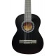 Linden top of the classical guitar Gewa model PS510116 1/4 with matt black color finish